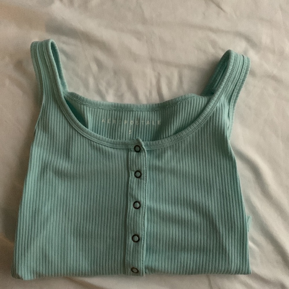 Teal Aeropostale crop tank top
